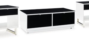 Gardoni Coffee Table with 2 End Tables, White/Black