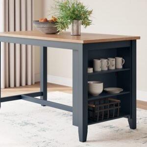Gesthaven Counter Height Dining Table, Natural/Blue, Wood