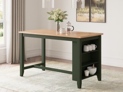 Gesthaven Counter Height Dining Table, Natural/Green, Wood