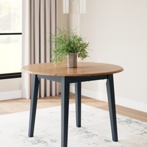 Gesthaven Dining Drop Leaf Table, Natural/Blue, Wood