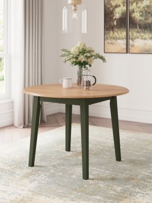 Gesthaven Dining Drop Leaf Table, Natural/Green, Wood