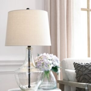 Gregsby Table Lamp (Set of 2), Clear/Black