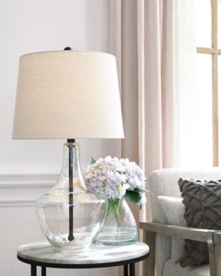 Gregsby Table Lamp (Set of 2), Clear/Black