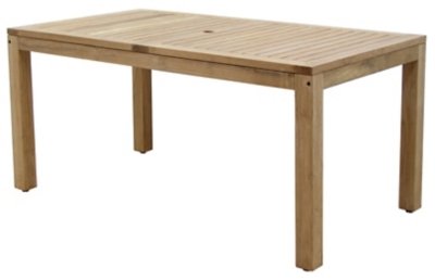 Guam Outdoor Rectangular Teak Table , Brown