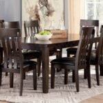 Haddigan Extendable Dining Table, Dark Brown, Wood