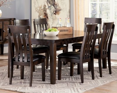 Haddigan Extendable Dining Table, Dark Brown, Wood