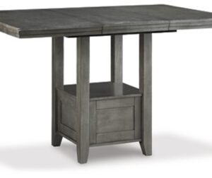 Hallanden Counter Height Extendable Dining Table, Gray, Wood