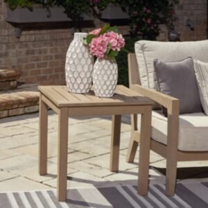 Hallow Creek Outdoor End Table, Driftwood