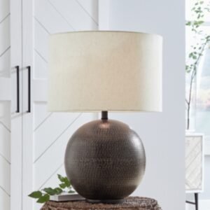 Hambell Table Lamp, Black/Gold Finish