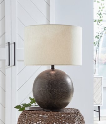 Hambell Table Lamp, Black/Gold Finish