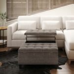 Harrison Square Coffee Table Ottoman with Storage, Mink Brown