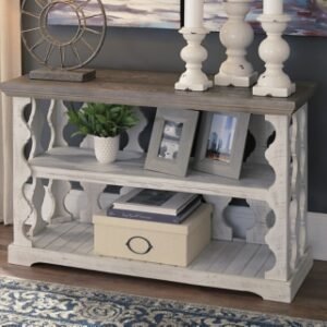 Havalance Sofa/Console Table, Gray/White