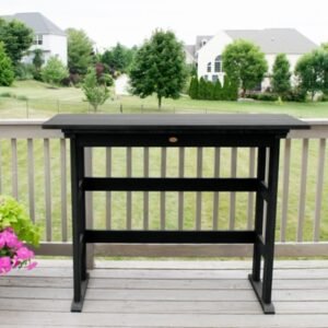 Highwood USA Lehigh Bar Height Balcony Table, Black