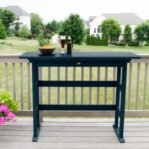Highwood USA Lehigh Bar Height Balcony Table, Federal Blue