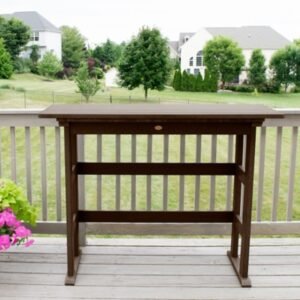 Highwood USA Lehigh Bar Height Balcony Table, Weathered Acorn