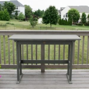 Highwood USA Lehigh Counter Height Balcony Table, Coastal Teak