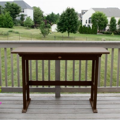 Highwood USA Lehigh Counter Height Balcony Table, Weathered Acorn