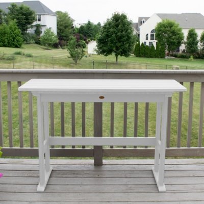 Highwood USA Lehigh Counter Height Balcony Table, White