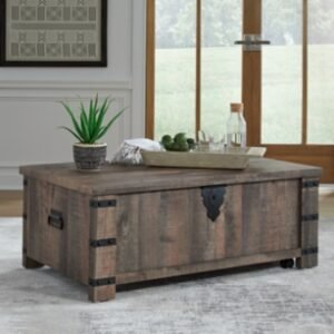 Hollum Lift-Top Coffee Table, Rustic Brown