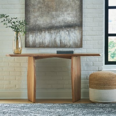 Holward Console Sofa Table, Natural