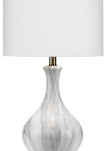 Home Accents Single Gourd Mila Table Lamp, Gray