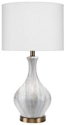 Home Accents Single Gourd Mila Table Lamp, Gray