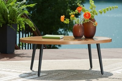 Horizon Hall Outdoor Coffee Table, Two-tone Brown
