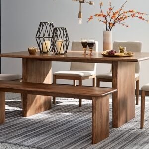 Isanti Dining Table, Light Brown, Wood