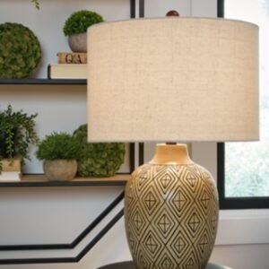 Jairgan Table Lamp (Set of 2), Tan/Black
