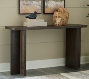 Jalenry Console Sofa Table, Grayish Brown