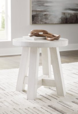Jallison End Table, Off White