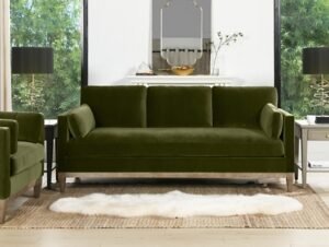 Jennifer Taylor home Knox Sofa, Olive Green