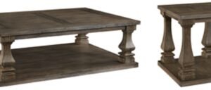 Johnelle Coffee Table with 1 End Table, Gray
