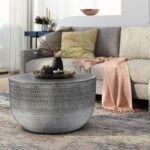 Johnsen Coffee Table, Antique Silver