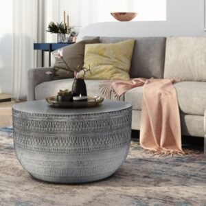 Johnsen Coffee Table, Antique Silver