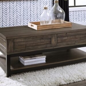 Johurst Coffee Table with Lift Top, Grayish Brown