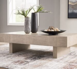 Jorlaina Coffee Table, Light Grayish Brown