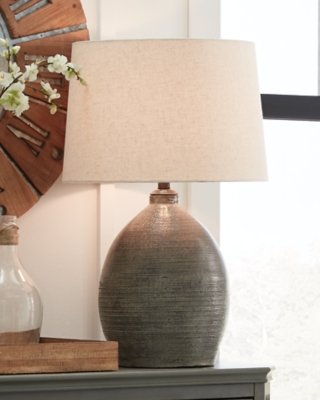 Joyelle Table Lamp, Gray