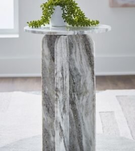 Keithwell Tall Accent Table, Gray