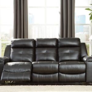 Kempten Manual Reclining Sofa, Black