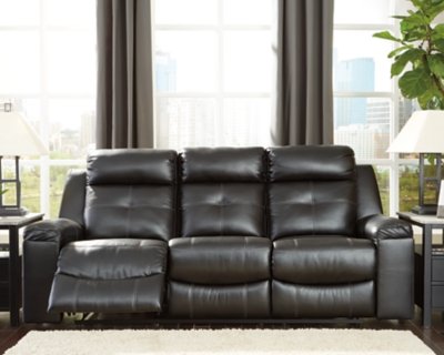 Kempten Manual Reclining Sofa, Black