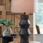 Kerbert Table Lamp, Distressed Black