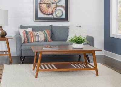 Linon Charlotte Coffee Table, Walnut