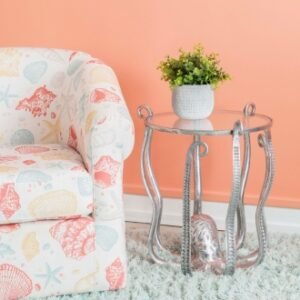 Linon Chay Octopus Table, Silver