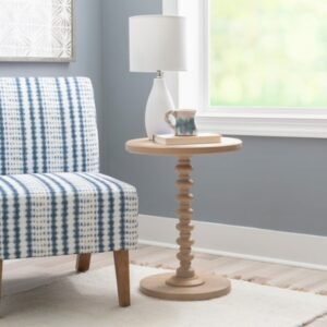 Linon Elina Side Table, Natural