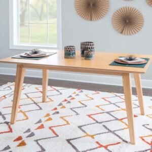 Linon Farren Dining Table, Natural