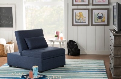 Linon Grayson Sofa Bed, Blue