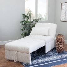 Linon Grayson Sofa Bed, Ivory
