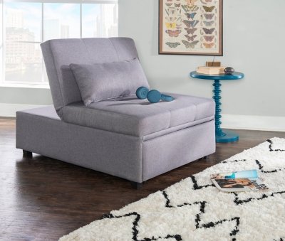 Linon Grayson Sofa Bed, Light Gray