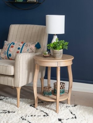 Linon Miller Side Table, Natural
